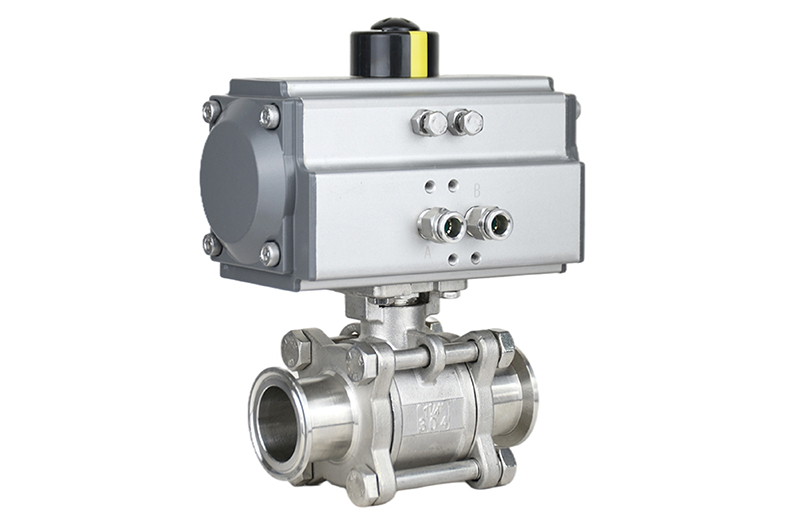 氣動(dòng)三片式無滯留球閥